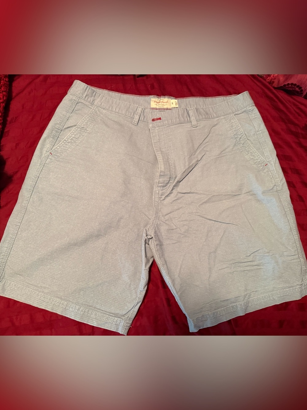 Weatherproof Men's Light Blue Flat Front Shorts